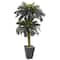 6ft. Double Sago Palm Artificial Tree in Slate Finished Planter